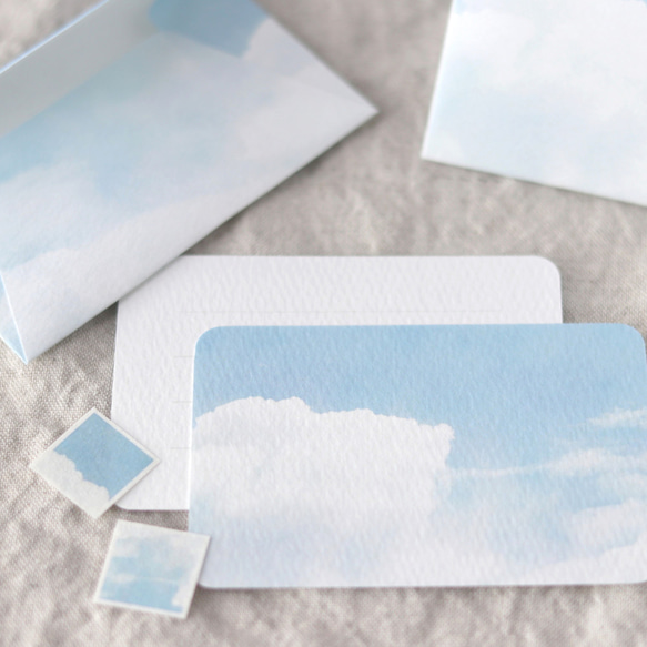 57:空のメッセージカード＋封筒セット２ 1枚目の画像