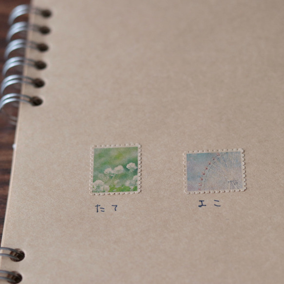21:切手風*クラフト紙の写真フレークシール 4枚目の画像