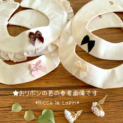 うさぎさんのシンプルつけ襟【生成り】 4枚目の画像