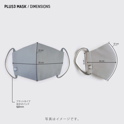 Plus3 Mask新ロゴ登場！-ブラック（耳掛け変更可能！） 4枚目の画像