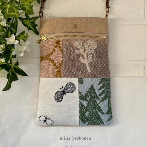 ミナペルホネン スマホポーチ ハンドメイド その他ケース ユーカリ
