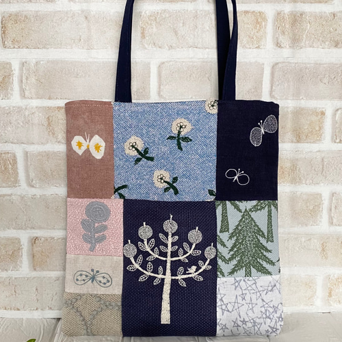 ミナペルホネン パッチワーク ハンドメイド バッグ トートバッグ 