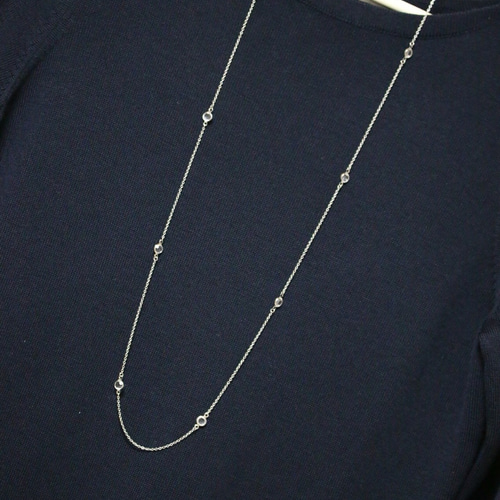 再再…販】シャネルストーン 2way ロングネックレス シルバー 再再…販】シャネルストーン 2way ロングネックレス シルバー