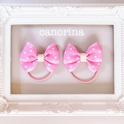 ⓝⓔⓦ【水玉ダブル】ベビーヘアクリップ キッズ ヘアゴム 楽天市場