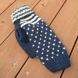 小型犬用手編みセーター☆モノトーン☆ロピ風☆ペットセーター