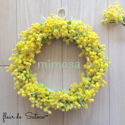 数量限定 ミモザのリース ドライフラワー（直径26cm） リース wildswag