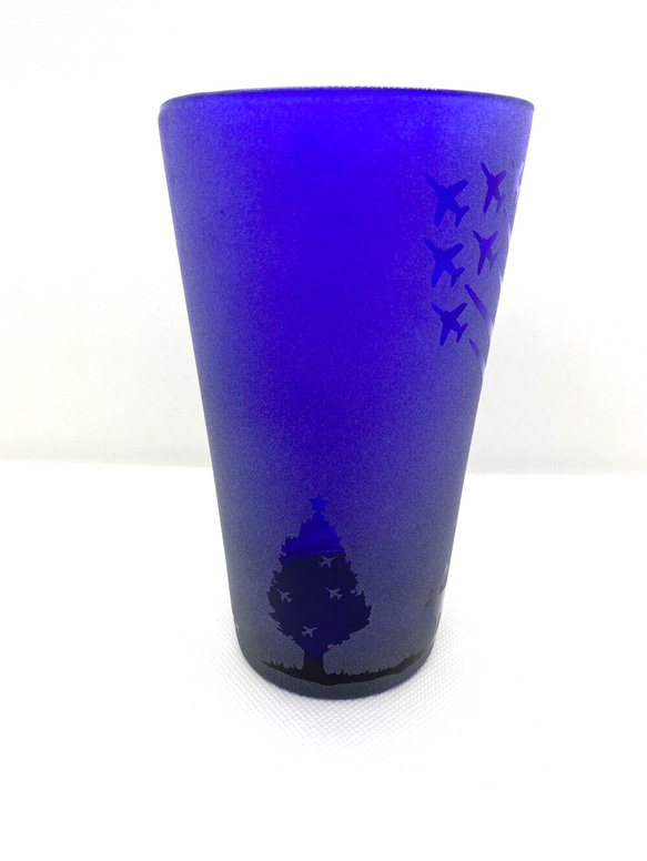 予約販売〈クリスマス限定商品〉ブルーインパルス　青グラス 2枚目の画像