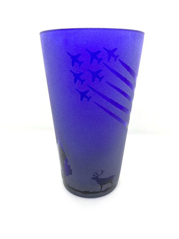 予約販売〈クリスマス限定商品〉ブルーインパルス　青グラス 5枚目の画像