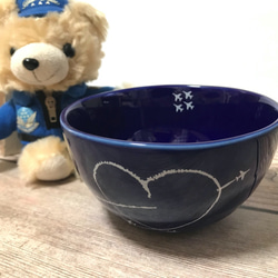 【予約受付】ブルーインパルス　瑠璃色お茶碗　受注製作 4枚目の画像
