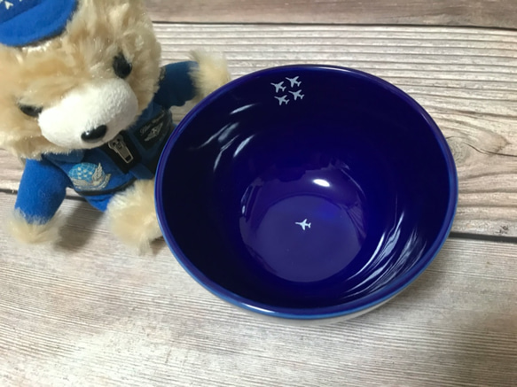 【予約受付】ブルーインパルス　瑠璃色お茶碗　受注製作 5枚目の画像