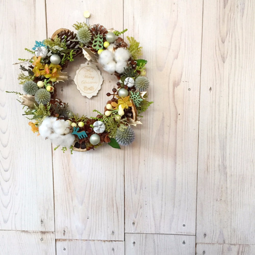 松ぼっくりが土台のクリスマス✿リース リース bloom-wish 通販