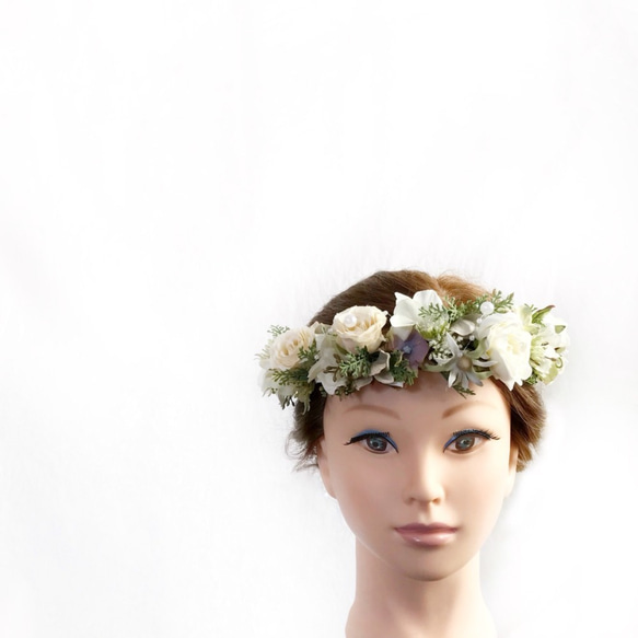 再販✿華奢な白い花冠☆.。.:*・ 3枚目の画像