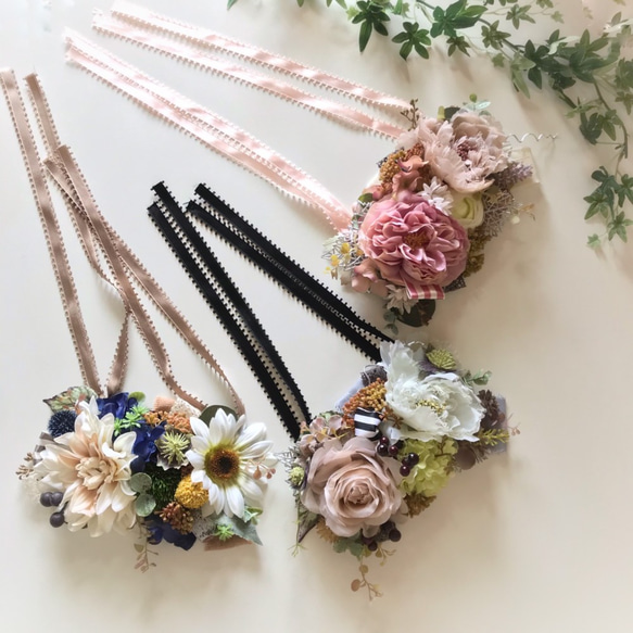 希少！WONDERFUL WORLDお花モチーフ かごバッグ org.jpg
