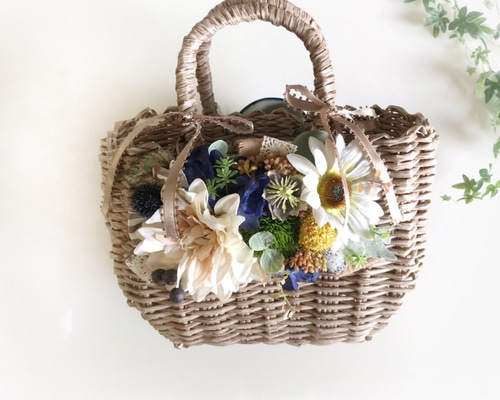 デコボコ☆未使用✨alfajillのお花かごバッグ♪ alfajill 花モチーフ かごバッグ - メルカリ
