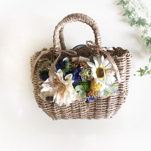 取り外しても使える花かごバッグ かごバッグ bloom-wish 通販