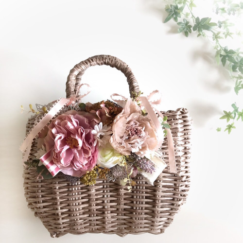 取り外しても使える花かごバッグ かごバッグ bloom-wish 通販