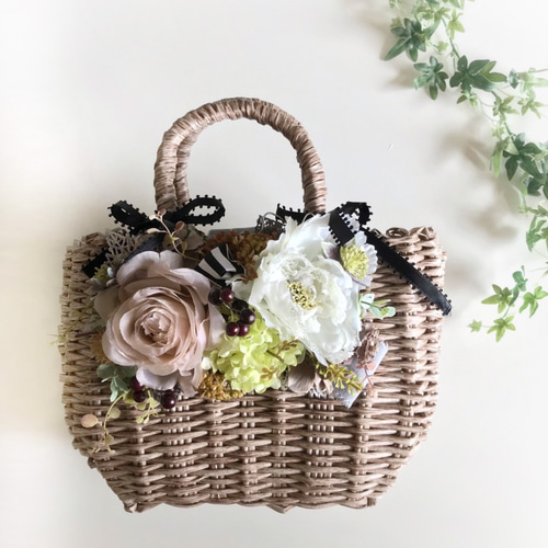取り外しても使える花かごバッグ かごバッグ bloom-wish 通販