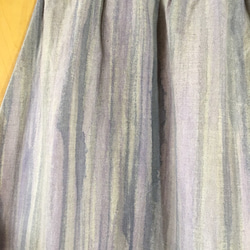 手描き染め 日本製リネンスカート 『shizuku』▫︎受注制作▫︎ 5枚目の画像