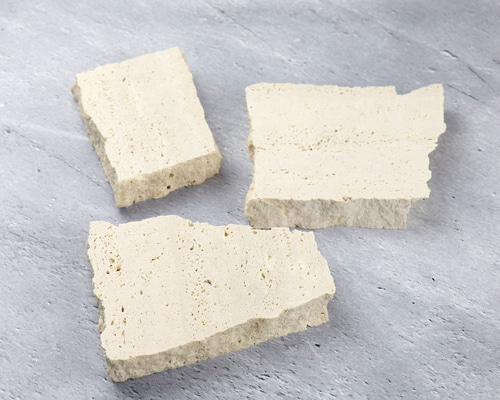 トラバーチンクラシック 端材プレート 3点セット 大理石 天然石