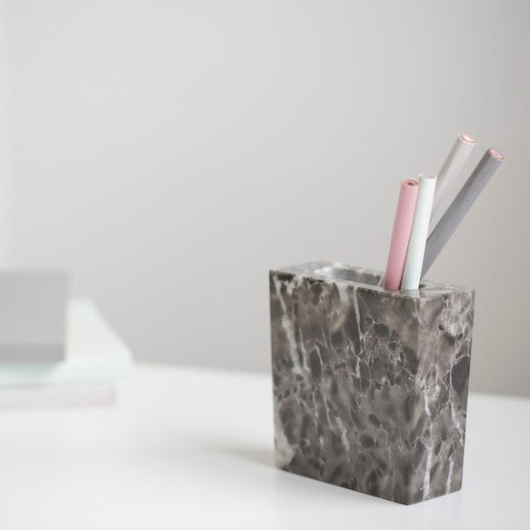 大理石のペン立て ブラック その他雑貨 ISHIZO 通販 9606872｜Creema
