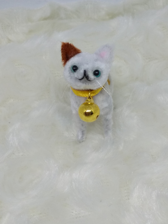 モールアート ハンドメイド 三毛猫ちゃん モールベア ミニチュア 猫