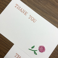 【送料無料】バラのミニメッセージカード【紙刺繍】 3枚目の画像