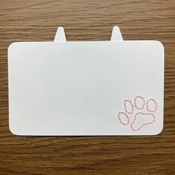 ネコのメッセージカード　3枚セット/ミニカード/紙刺繍 4枚目の画像