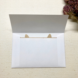 【送料無料】花冠のリスのミニメッセージカード　3枚セット　【紙刺繍】 8枚目の画像