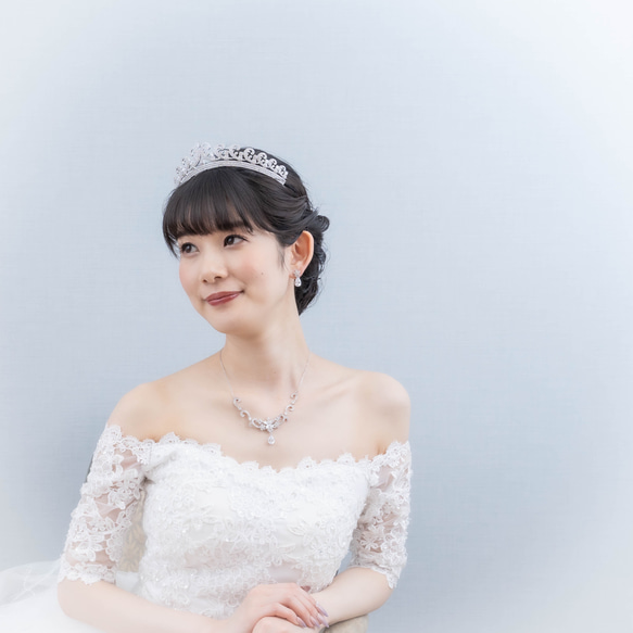 【czt2】ロイヤルティアラ キャサリン妃 ご成婚 キュービックジルコニアタイプ 9枚目の画像