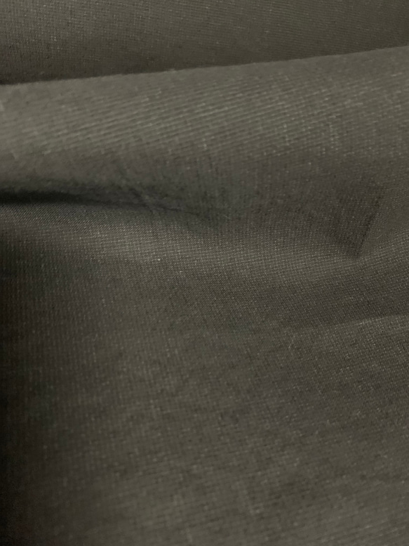 播州織　和紙　コットン　蒸れない　濃いカーキ　軽い生地　吸水速乾　パンツ　シャツ　ハンドメイド　手作り 4枚目の画像