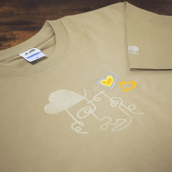 刺繍アレンジ★T-shirt／あいつとラブリー（レギュラーフィット）4色展開 2枚目の画像