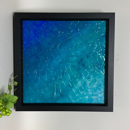 テクスチャーアート・海大きいサイズ＊キャンバスアクリル画海の絵画海