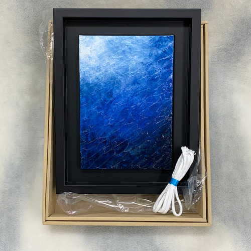 アクリル画の原画。「ブルーを基調にした深海」サイズは22.7㎝×15.8㎝ 絵画 washio-art 通販｜Creema(クリーマ) 9794512