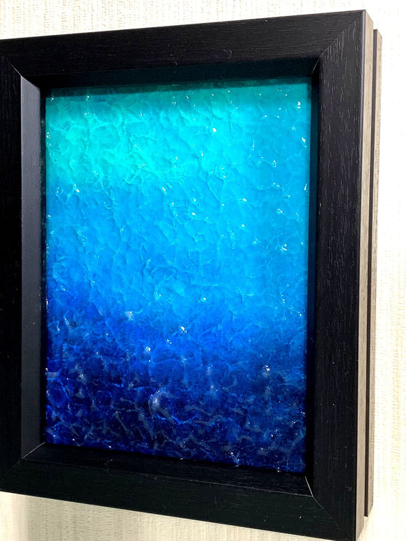 原画　「Under water165」 F0キャンバス使用，青，海 1枚目の画像