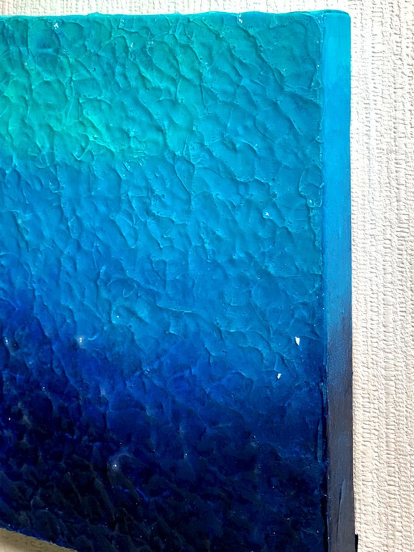 原画　「Under water165」 F0キャンバス使用，青，海 9枚目の画像