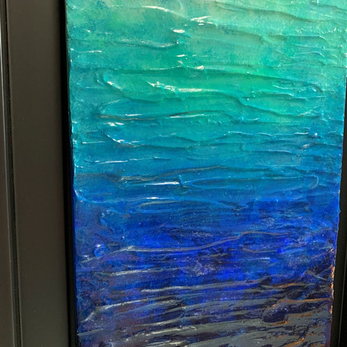 アクリル画の原画です。「海中でただようイメージ画」SMサイズ・海中の