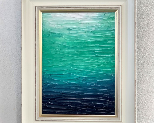 アクリル画の原画です 「海底から水面を見上げるイメージ作品 アクリル画の原画です 「海底から水面を見上げるイメージ作品