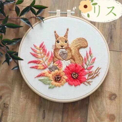 Amazon | Jiimhte 初心者向け刺繍キット、花刺繍初心者キット