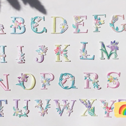 401アルファベットアイロン　シール両方とも使えるワッペン　入園 1枚目の画像