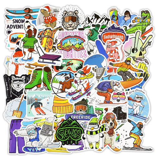 6雪 スキーステッカー 防水シール ステッカー シール・ステッカー
