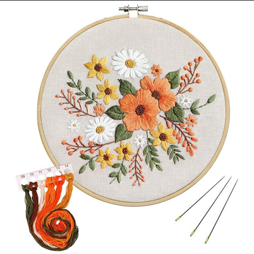 22お花模様刺繍作成キット キット happylife 通販 11845532