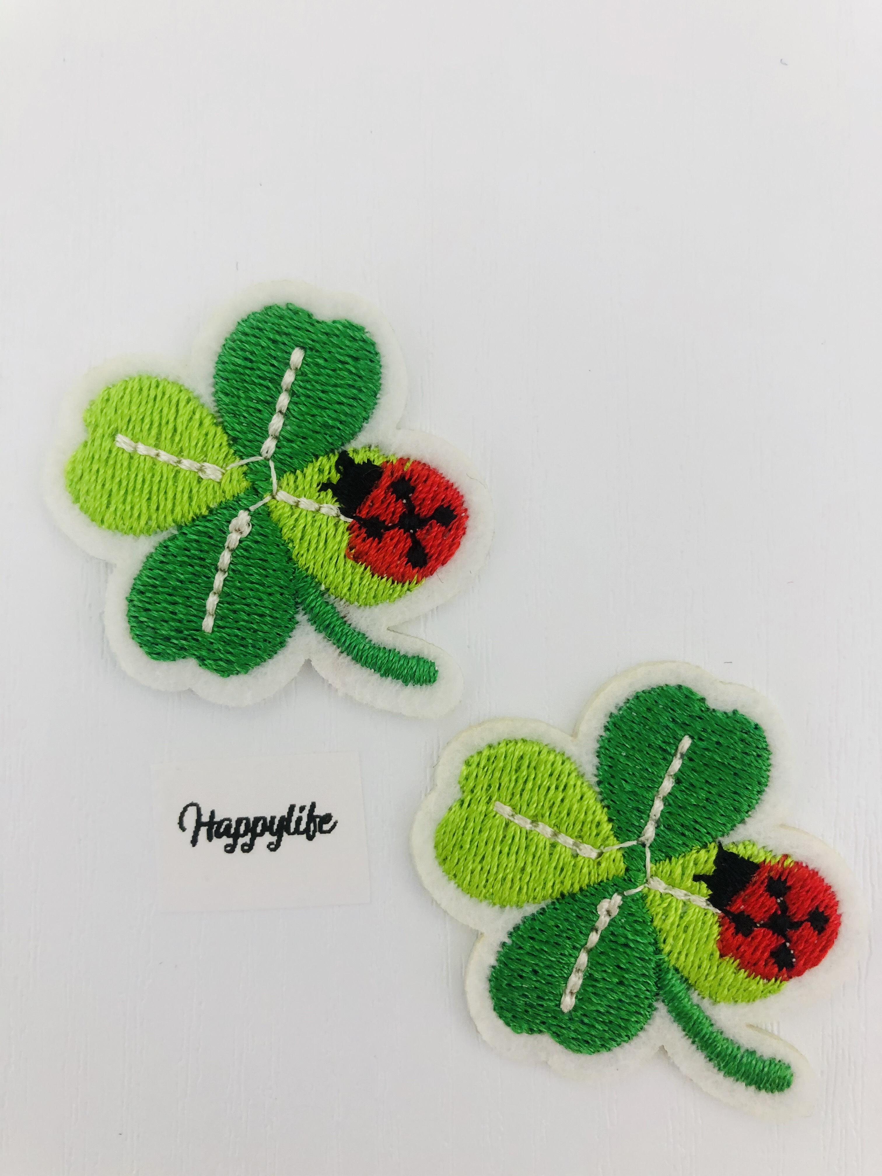 てんとう虫クローバー刺繍鼻緒正絹日本製