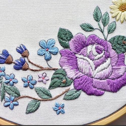 86お花柄飾り 鈴花柄刺繍キット お花シリーズ 刺繍作成キット