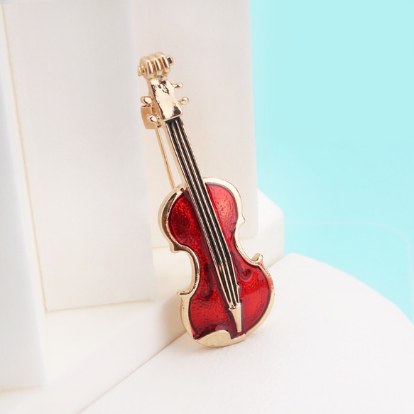 3チェロ  ヴァイオリン ブローチ　バイオリン 1枚目の画像