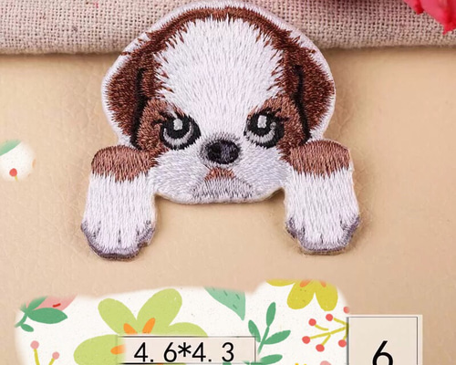 No6わんちゃんアイロンワッペンわんちゃんアイロンワッペン