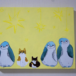 (販売終了)【原画】ペンギン【スーとエル、動物園へ行く】シリーズ 1枚目の画像