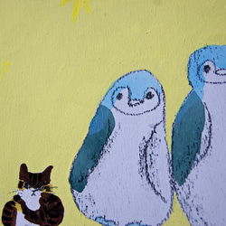 (販売終了)【原画】ペンギン【スーとエル、動物園へ行く】シリーズ 3枚目の画像