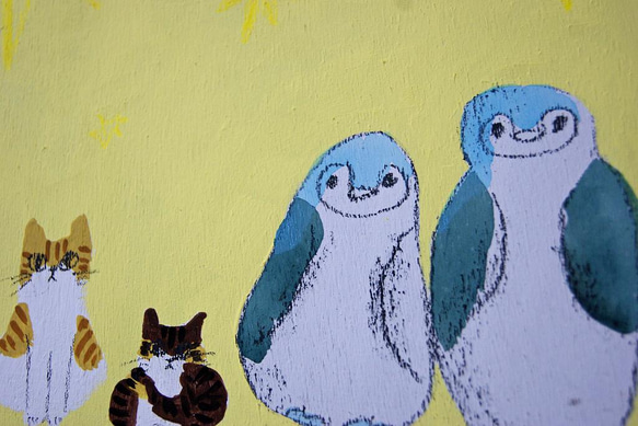 (販売終了)【原画】ペンギン【スーとエル、動物園へ行く】シリーズ 3枚目の画像