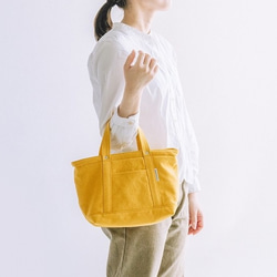 帆布ファスナートートバッグS　CANVAS TOTE FS / CAMEL 2枚目の画像