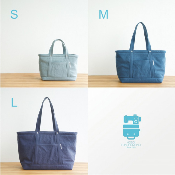 帆布ファスナートートバッグM　CANVAS TOTE FM / ICE GRAY 9枚目の画像